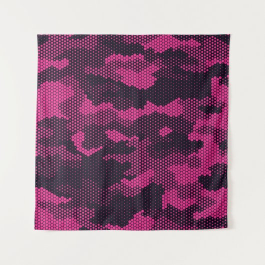 Tenture Camouflage hexagonal, texture militaire arrière - (Devant)