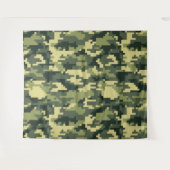 Tenture Camouflage numérique en bois à 8 bits / Camo (Devant (Horizontal))