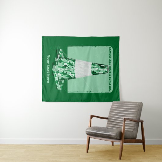 Tenture Camouflage rd cône drôle de cône de circulation (En situation (horizontale))