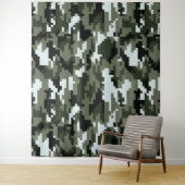 Tenture Camouflage urbain numérique à 8 bits / Camo (En situation)