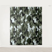 Tenture Camouflage urbain numérique à 8 bits / Camo (Devant)