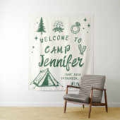 Tenture Camp Bachelorette Camping Bienvenue Main Verte Tir (En situation)