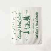 Tenture Camp Bachelorette Camping Contexte Main tirée (Devant)