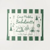 Tenture Camp Bachelorette Camping Main Drag Green Welcome (Devant (Horizontal))