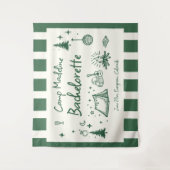 Tenture Camp Bachelorette Camping Main Drag Green Welcome (Devant)