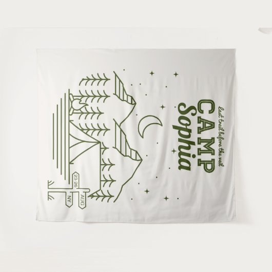 Tenture Camp Bachelorette Party Glamping Camping (Devant (Horizontal))