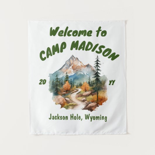 Tenture Camp Bachelorette Party Mountain Camping Prop Sign (Devant)