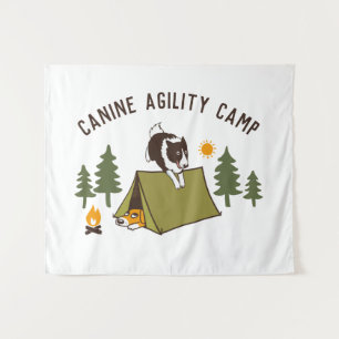 Tenture Camp Collie de chiens d'agilité Coupe de la fronti