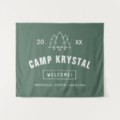 Tenture Camp personnalisé Bachelorette (Devant (Horizontal))