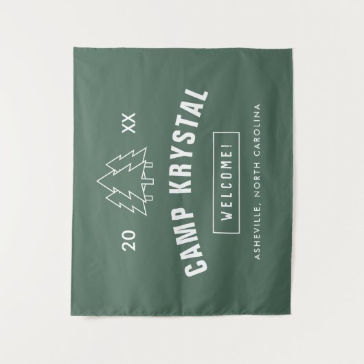 Tenture Camp personnalisé Bachelorette (Devant)