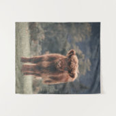 Tenture Campagne d'herbe d'automne de la vache de haute-te (Devant (Horizontal))