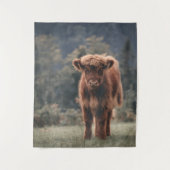 Tenture Campagne d'herbe d'automne de la vache de haute-te (Devant)