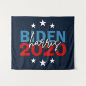 Tenture Campagne électorale Biden Harris 2020 Fond bleu (Devant (Horizontal))