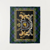 Tenture Campbell Clan Badge & Motto avec Lions (Devant)