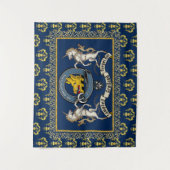 Tenture Campbell Clan Badge & Motto avec Unicorns (Devant)