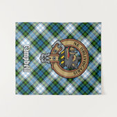 Tenture Campbell Crest au-dessus de Tartan (Devant (Horizontal))