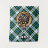 Tenture Campbell Crest au-dessus de Tartan (Devant)