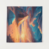 Tenture Camping au lever du soleil (Devant (Horizontal))