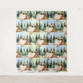 Tenture Camping Bonfire Campfire S'mores Outdoor Anniversa (Devant)