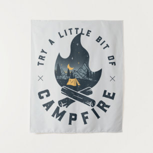 Tenture Camping cool Camper Feu de Campement Sous Les Mont