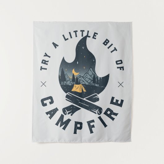 Tenture Camping cool Camper Feu de Campement Sous Les Mont (Devant)