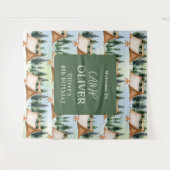 Tenture Camping Feu de camp S'mores Anniversaire en plein (Devant (Horizontal))