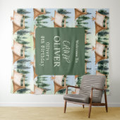 Tenture Camping Feu de camp S'mores Anniversaire extérieur (En situation (horizontale))