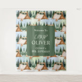 Tenture Camping Feu de camp S'mores Anniversaire extérieur (Devant)