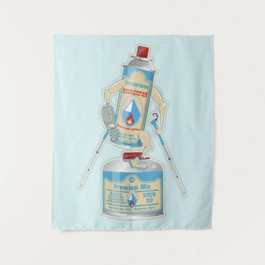 Tenture Camping gaz caniseurs drôle randonnée (Devant)