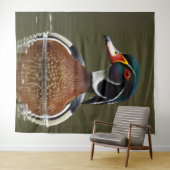 Tenture Canard à bois sur l'eau (En situation (horizontale))