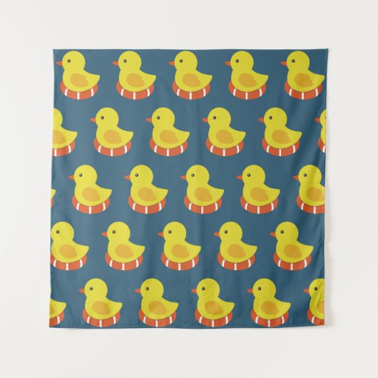 Tenture Canard en caoutchouc jaune, mignon, motif sans sou (Devant)