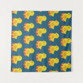 Tenture canard en caoutchouc jaune sans soudure motif. Vin (Devant (Horizontal))