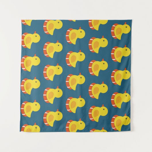 Tenture canard en caoutchouc jaune sans soudure motif. Vin (Devant (Horizontal))