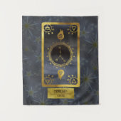 Tenture Cancer Dark Zodiac Astrologie : Black Gold Nom (Devant)