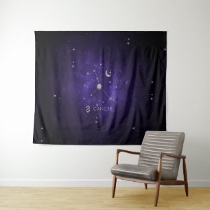 Tenture Cancer du pourpre du zodiaque Horoscope d'astrol