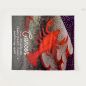 Tenture Cancer le crabe signe zodiaque fête d'anniversaire (Devant (Horizontal))