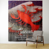 Tenture Cancer le crabe signe zodiaque fête d'anniversaire (En situation)
