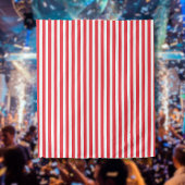 Tenture Candy Cane Rouge et Blanc Simple Rayé Horizontal