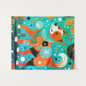 Tenture Canine Aqua-Orange (Devant (Horizontal))