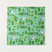 Tenture Cannes, hérons, lis : essaim vintage. (Devant (Horizontal))