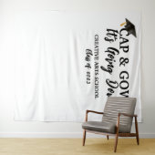 Tenture Cap et toge drôles C'est parti Photobooth (En situation (horizontale))