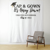 Tenture Cap et toge drôles C'est parti Photobooth (En situation)