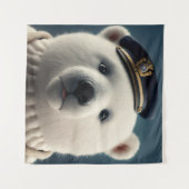 Tenture Capitaine du pilote d'ours polaire (Devant (Horizontal))
