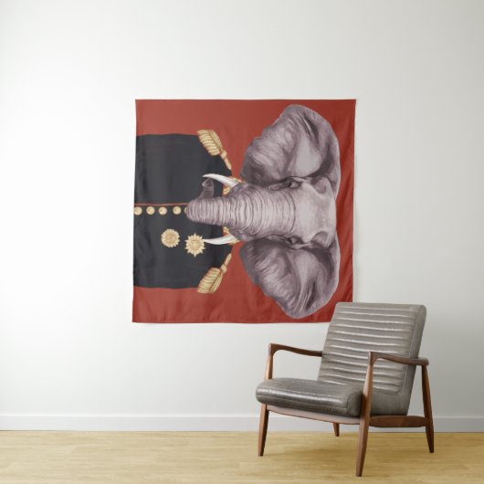 Tenture Capitaine Elephant (En situation (horizontale))