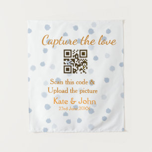 Tenture Capturer l'amour ajoutez QR scan téléverser l'imag