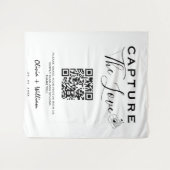 Tenture Capturez Le Mariage Love Modern QR Code Contexte (Devant (Horizontal))