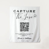 Tenture Capturez Le Mariage Love Modern QR Code Contexte (Devant)