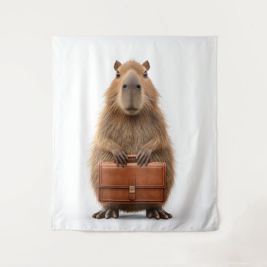 Tenture Capybara d'affaires avec Porte-documents (Devant)