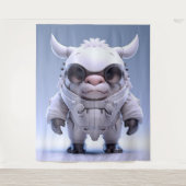 Tenture Caractère à cornes mignonnes (Devant)