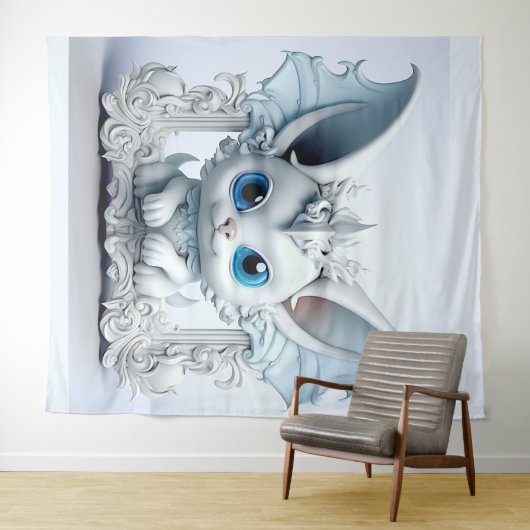 Tenture Caractère Aile-Oreille mignon (En situation (horizontale))